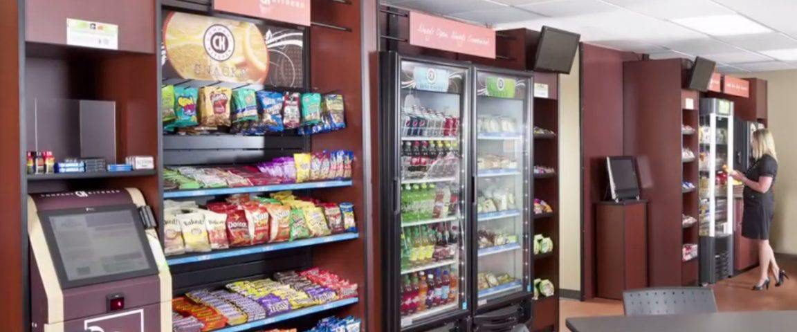 Vending machines within office space